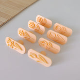 8-Piece Floral Clay Stamp Set – Pottery Texture Tools